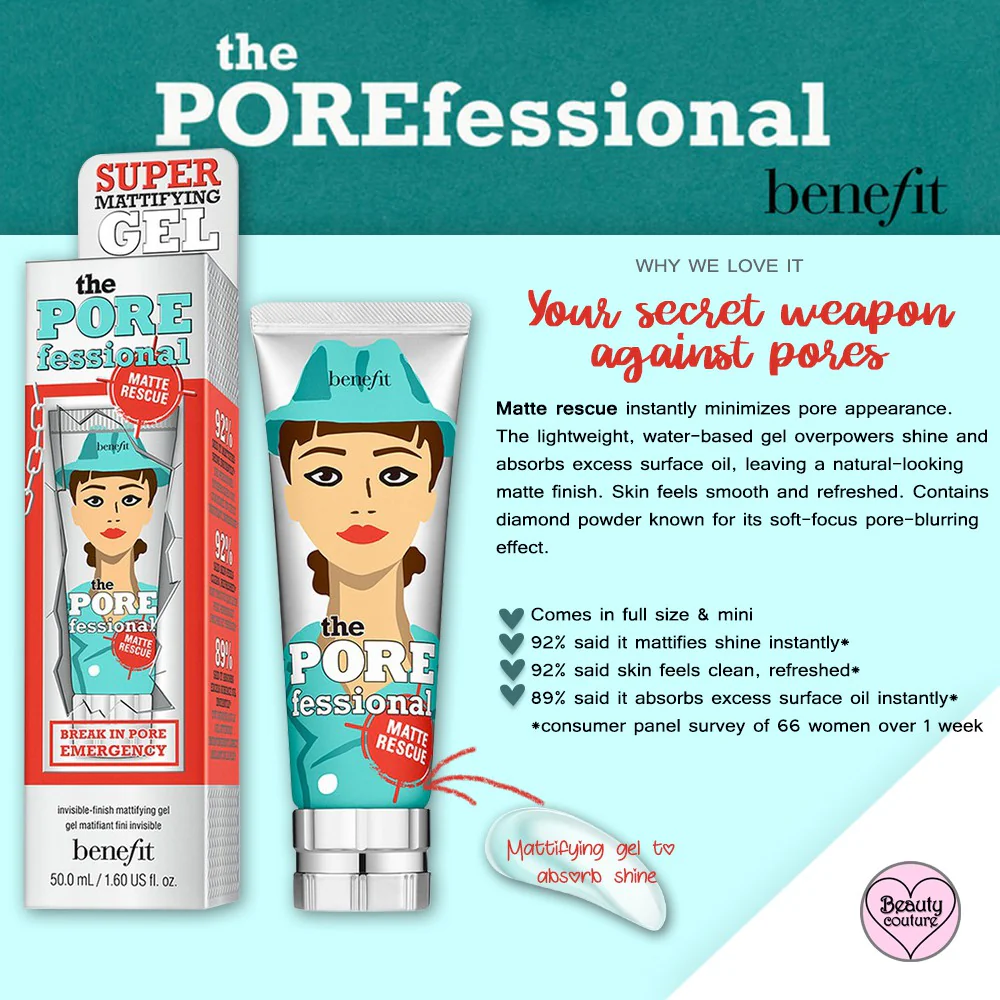 Benefit The Porefessional Matt Resue Super Mattifying Gel 50 - Ml - Image 4