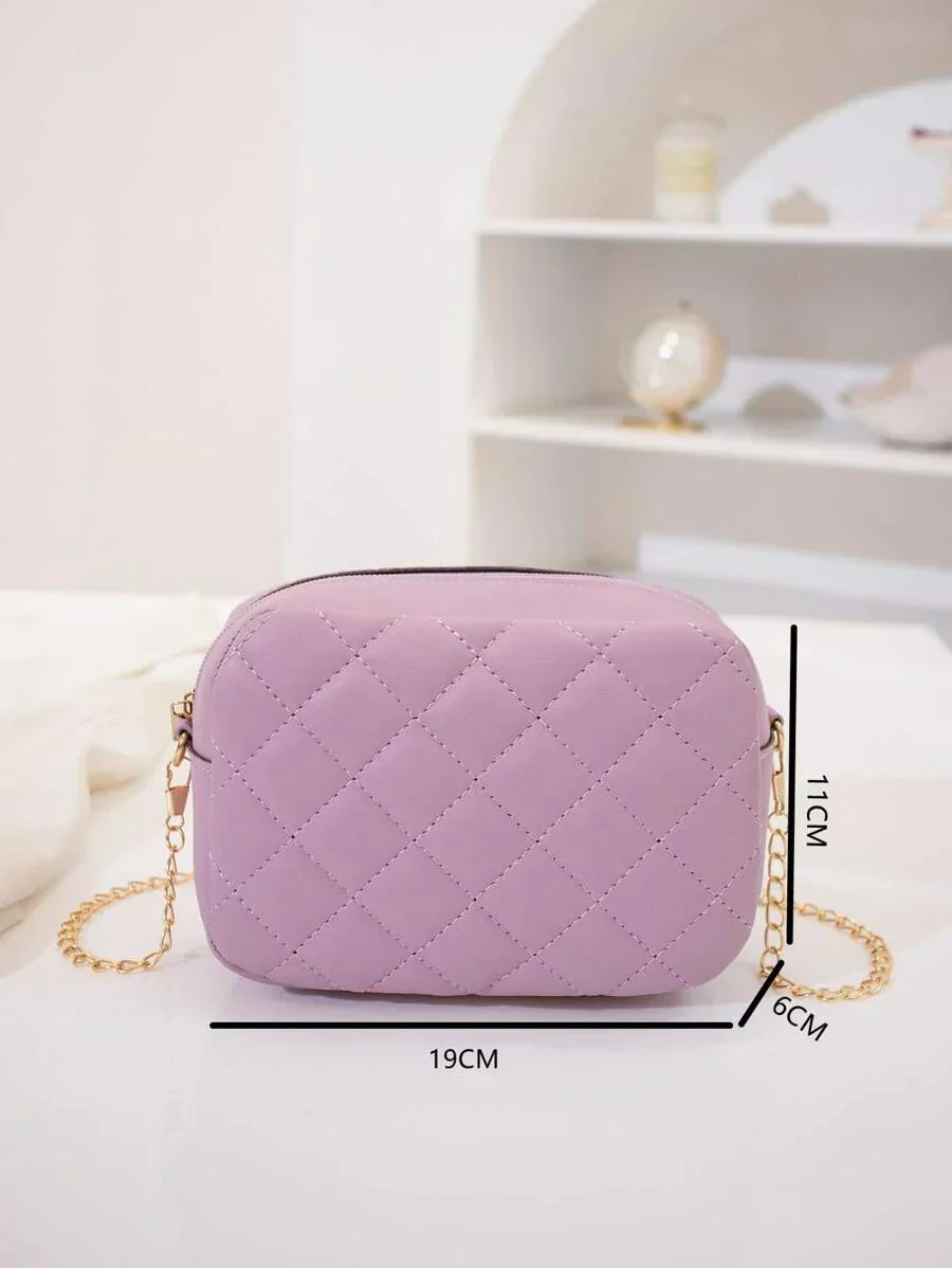 Urban Chic Crossbody Bag - Lilac - Image 4