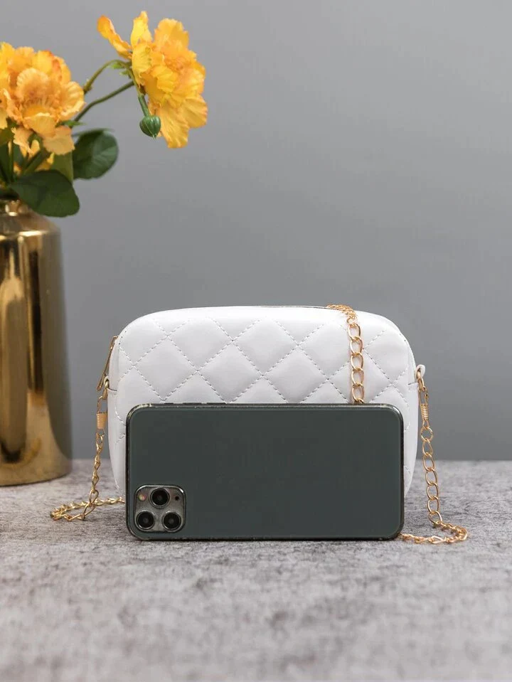 Urban Chic Crossbody Bag - White - Image 4