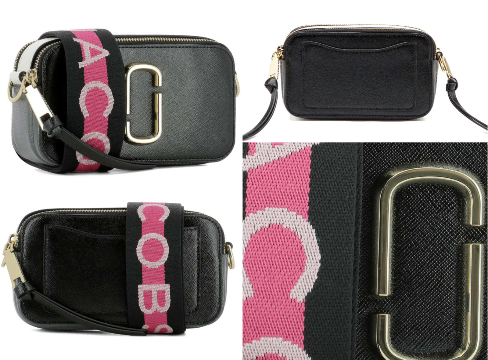 Marc Jacobs The Snap Shot Bag Small  - Black Multi 2 - Image 10