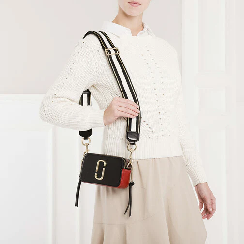 Marc Jacobs The Snap Shot Bag Small - Black Red - Image 13