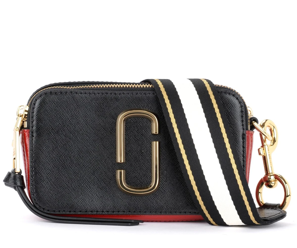 Marc Jacobs The Snap Shot Bag Small - Black Red - Image 3