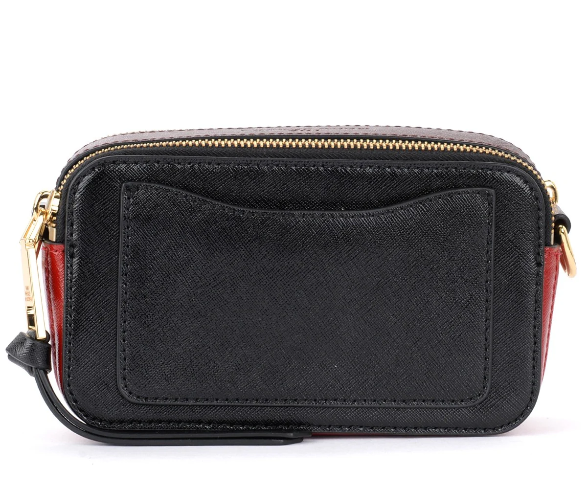 Marc Jacobs The Snap Shot Bag Small - Black Red - Image 9