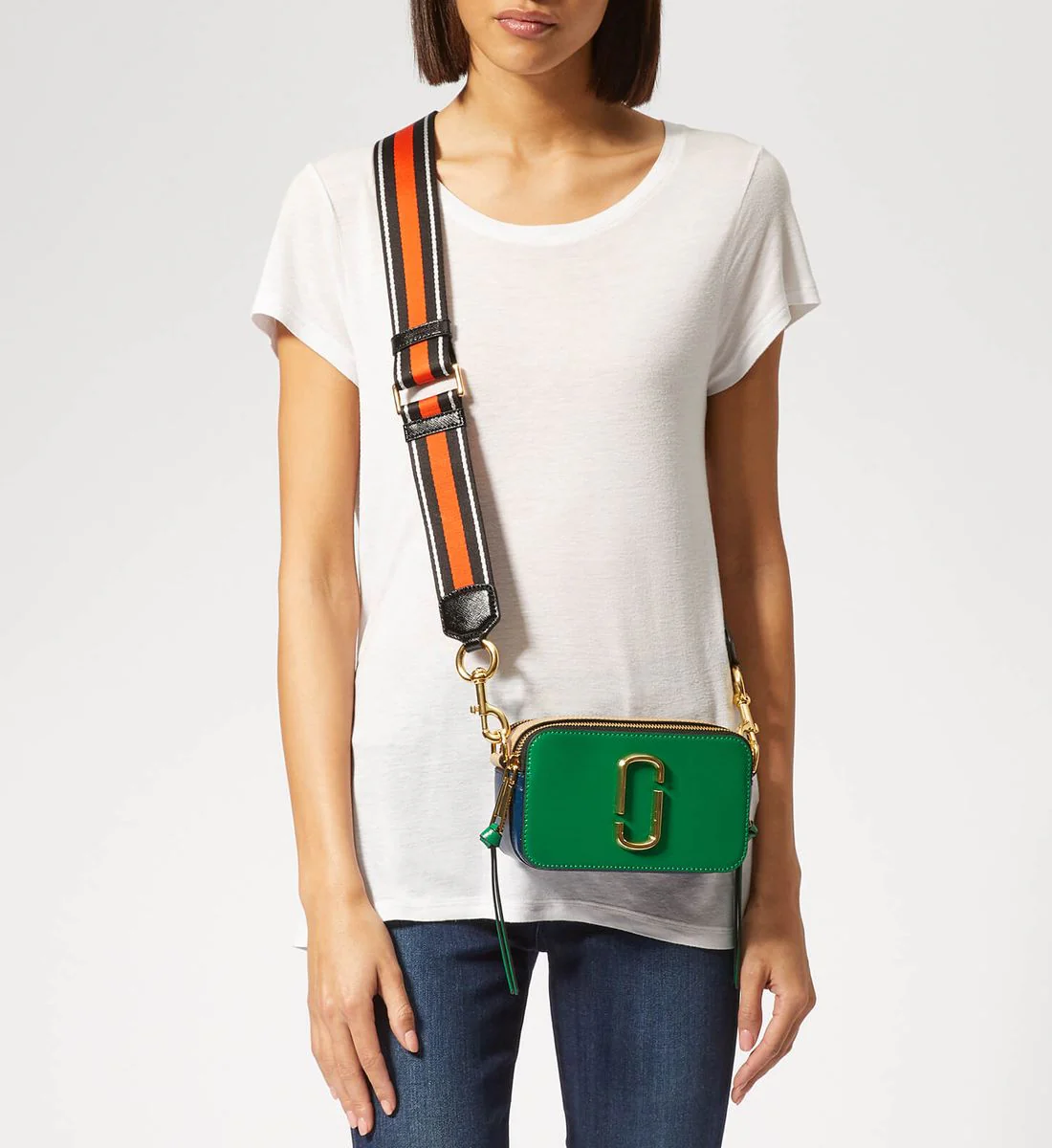 Marc Jacobs The Snap Shot Bag Small  - Green Multi - Image 22