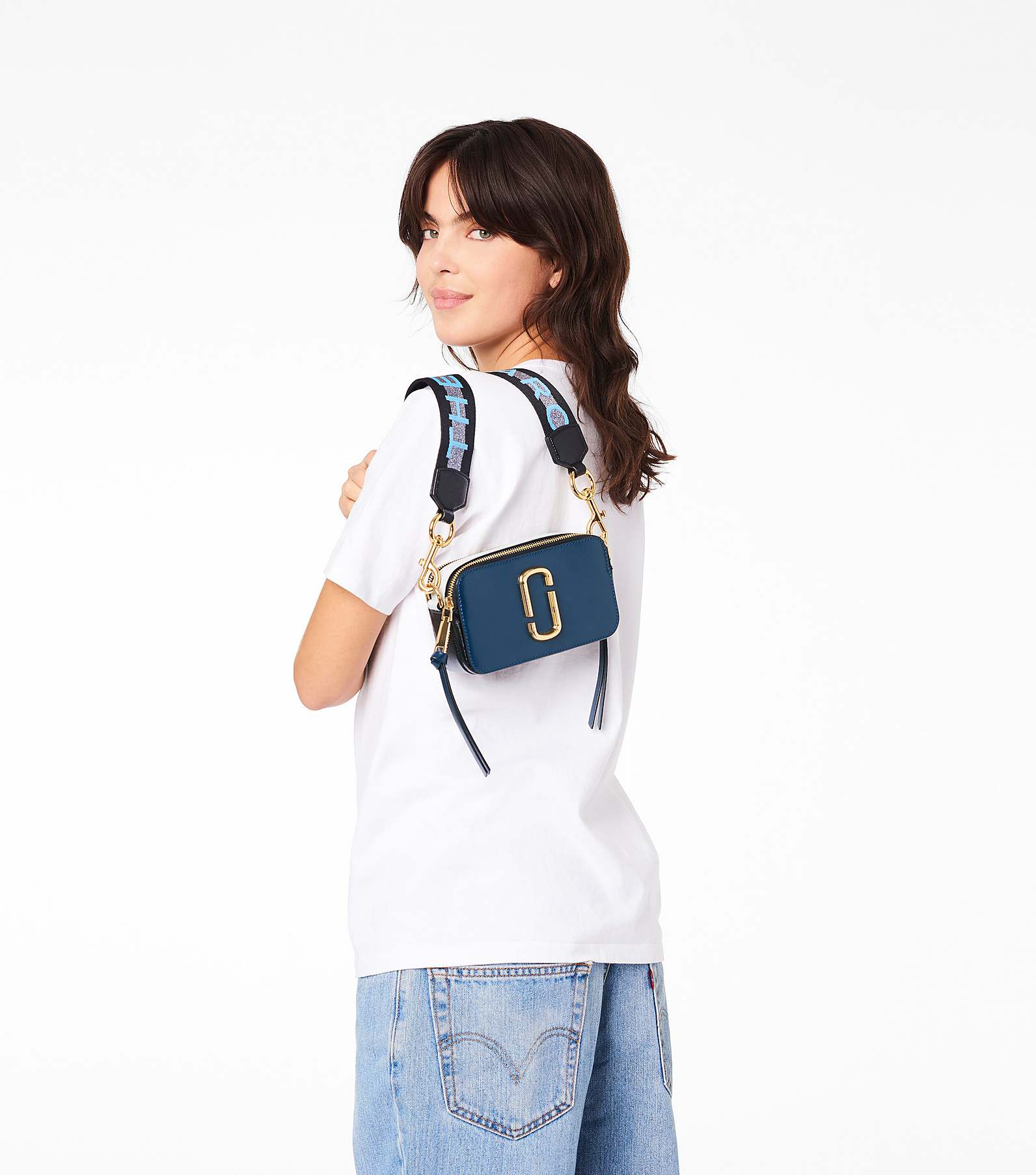 Marc Jacobs The Snap Shot Bag Small - New Blue Sea - Image 13