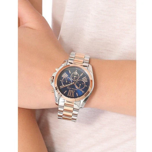 Michael Kors Mens Chronograph Quartz Stainless Steel Blue Dial 43mm Watch - 5606 - Image 3