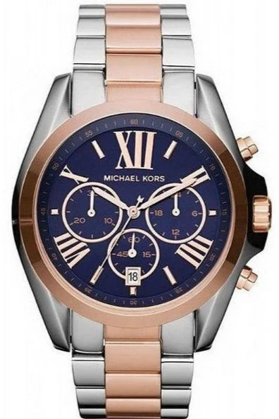 Michael Kors Mens Chronograph Quartz Stainless Steel Blue Dial 43mm Watch - 5606 - Image 4
