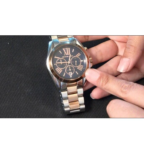 Michael Kors Mens Chronograph Quartz Stainless Steel Blue Dial 43mm Watch - 5606 - Image 9