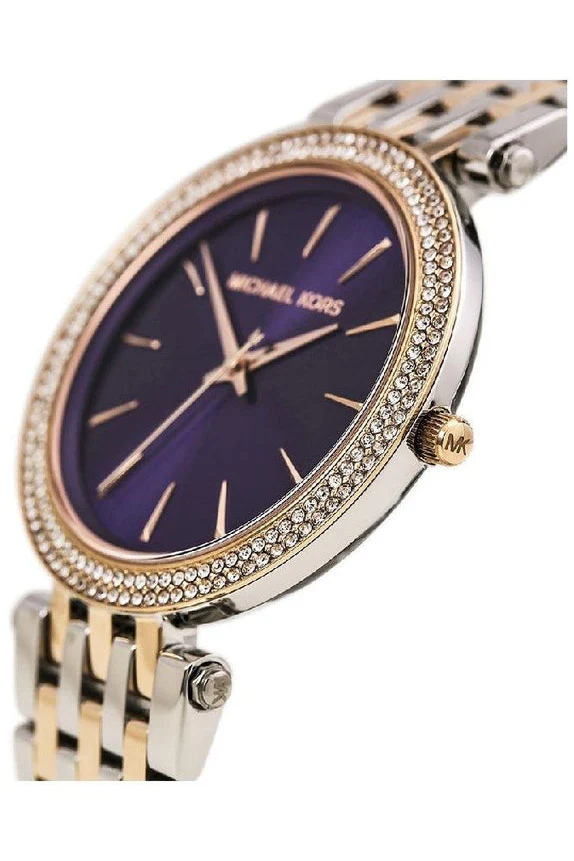 Michael Kors Darci Crystal Purple Dial Watch for Women - 3353 - Image 3