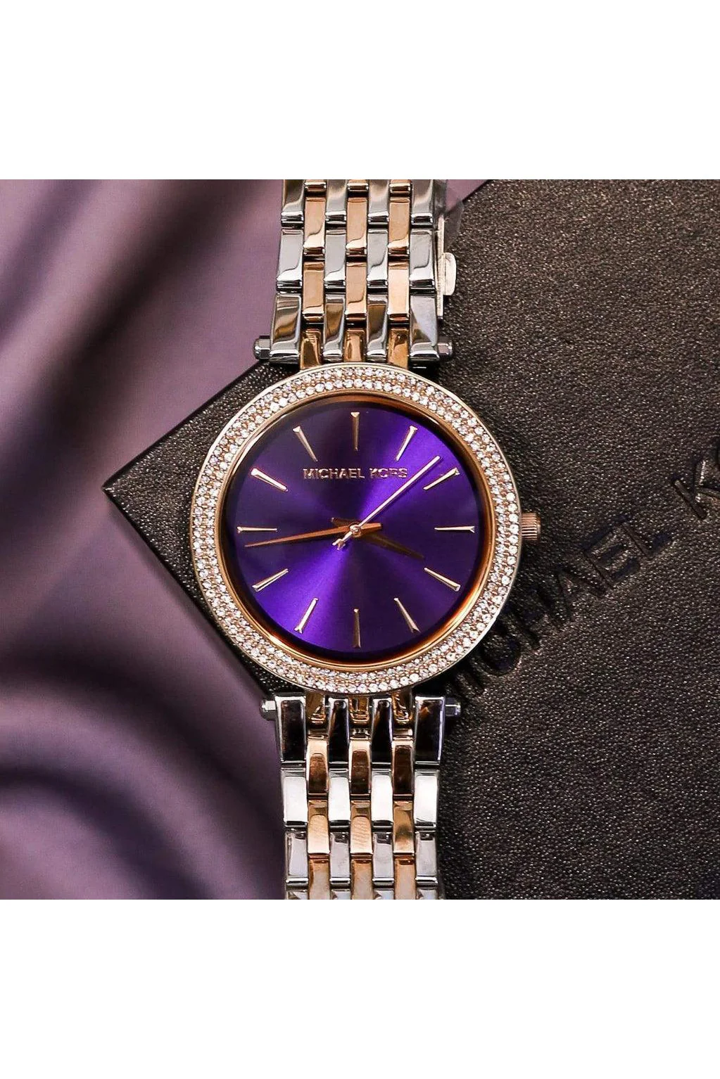 Michael Kors Darci Crystal Purple Dial Watch for Women - 3353 - Image 5
