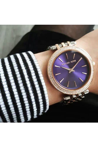 Michael Kors Darci Crystal Purple Dial Watch for Women - 3353 - Image 6
