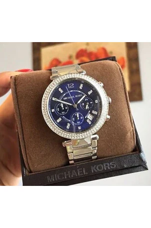 Michael Kors Women’s Quartz Stainless Steel Blue Dial 39mm Watch - 6117 - Image 6