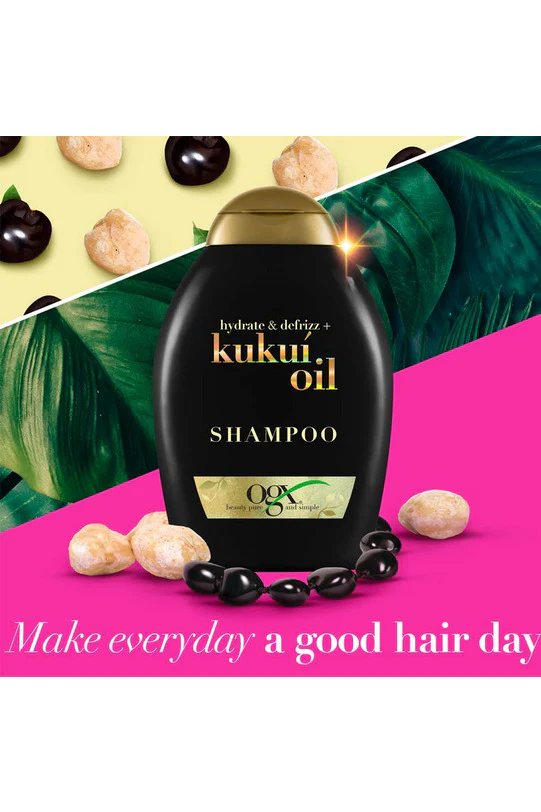 OGX Hydrate & Defrizz Kukio Oil Shampoo - 385ml - Image 3