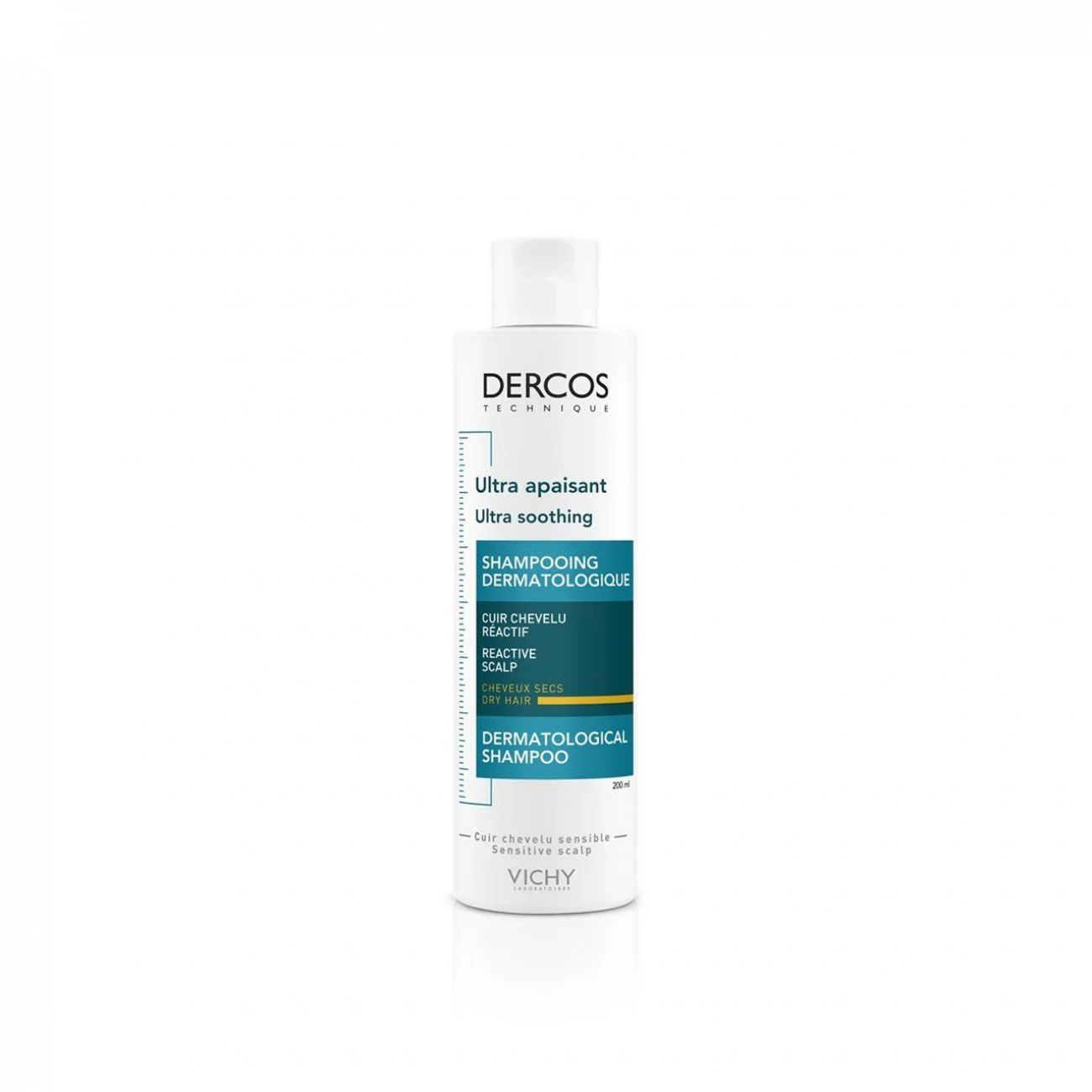 Vichy Dercos Ultra Soothing Shampoo for Dry Hair - 200ml - Image 4