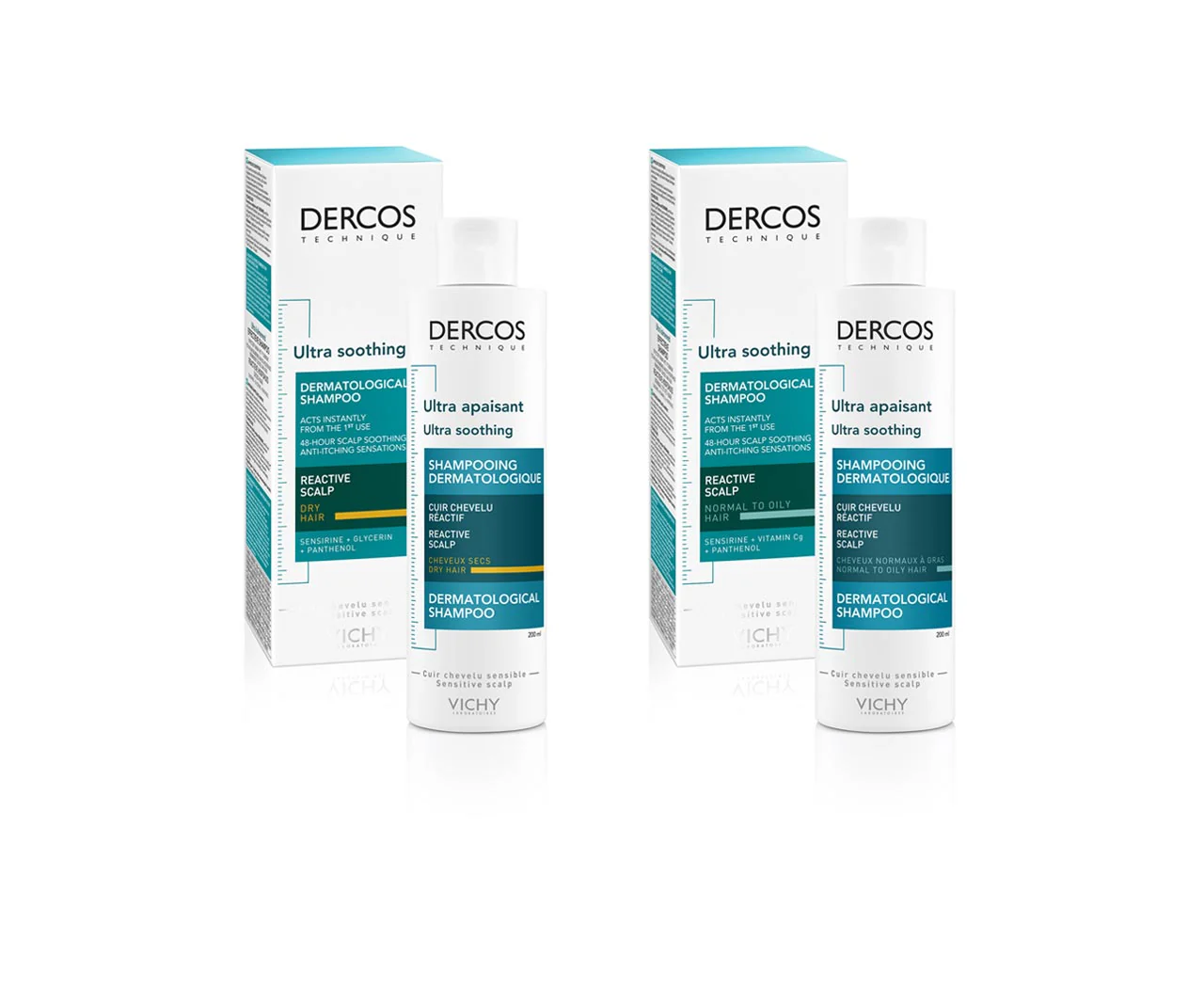Vichy Dercos Ultra Soothing Shampoo for Dry Hair - 200ml - Image 5