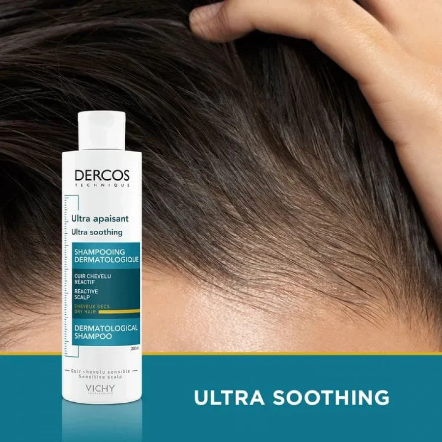Vichy Dercos Ultra Soothing Shampoo for Dry Hair - 200ml - Image 7