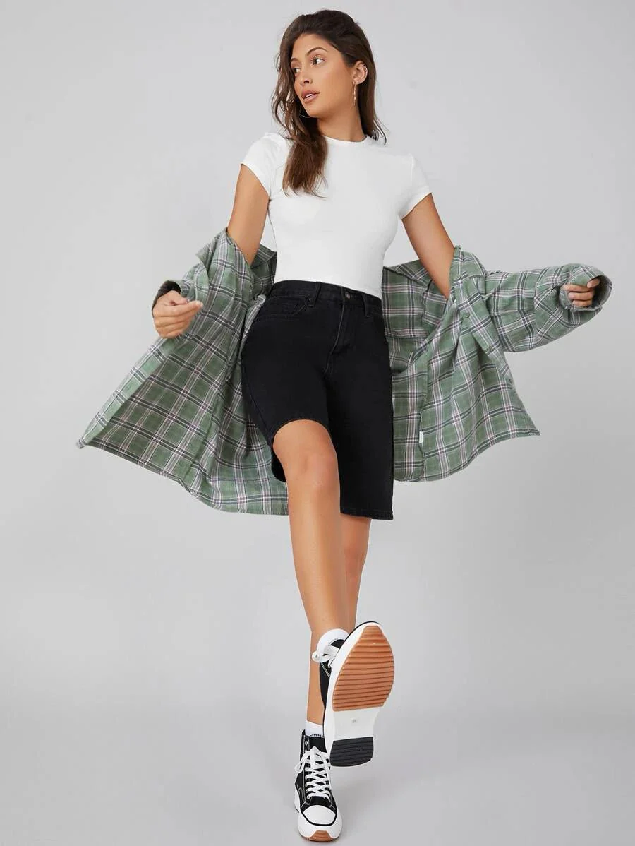 SHEIN Basics Cap Sleeve Solid Crop Top - Image 5