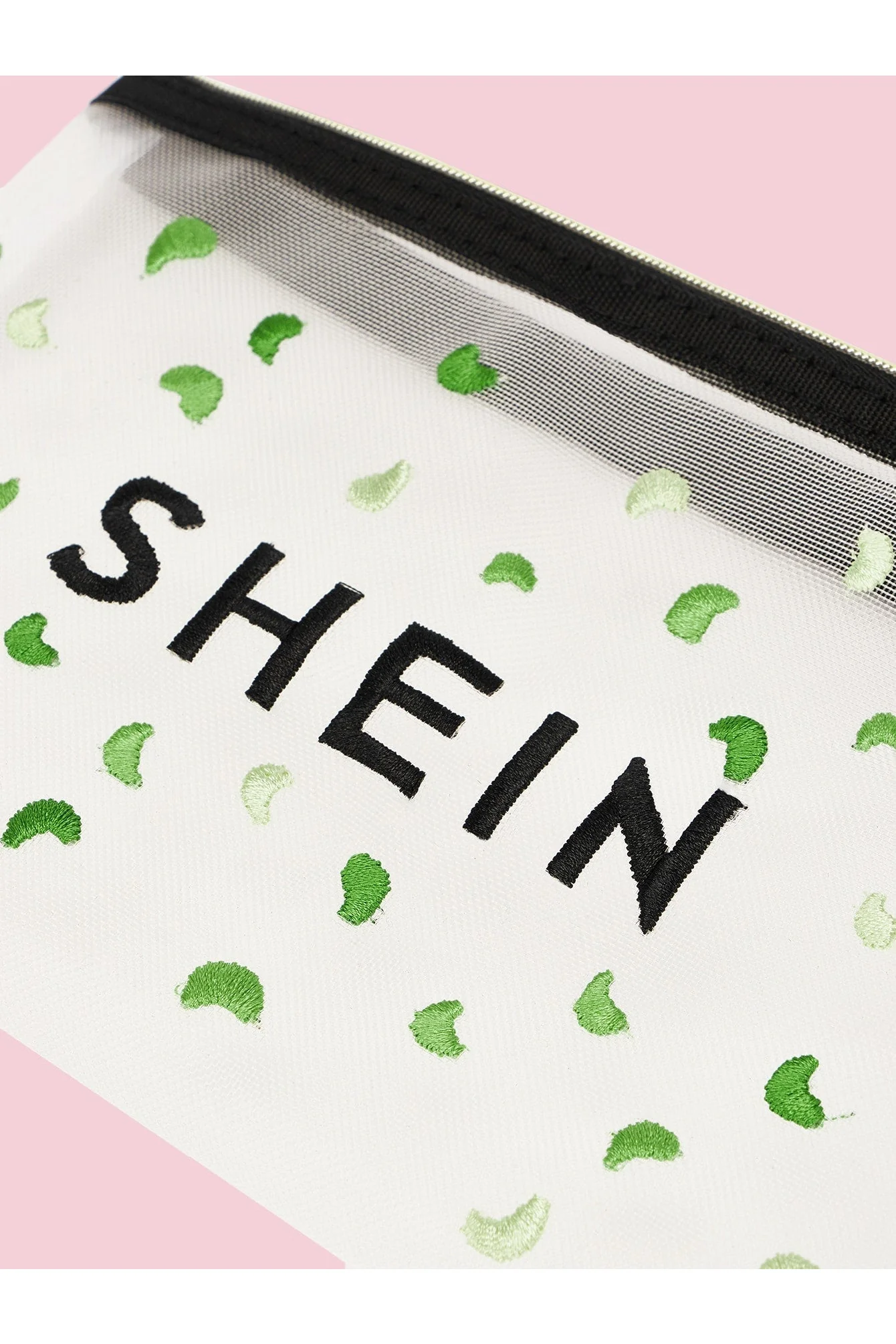 SHEIN Letter Graphic Embroidery Detail Clutch - Image 4