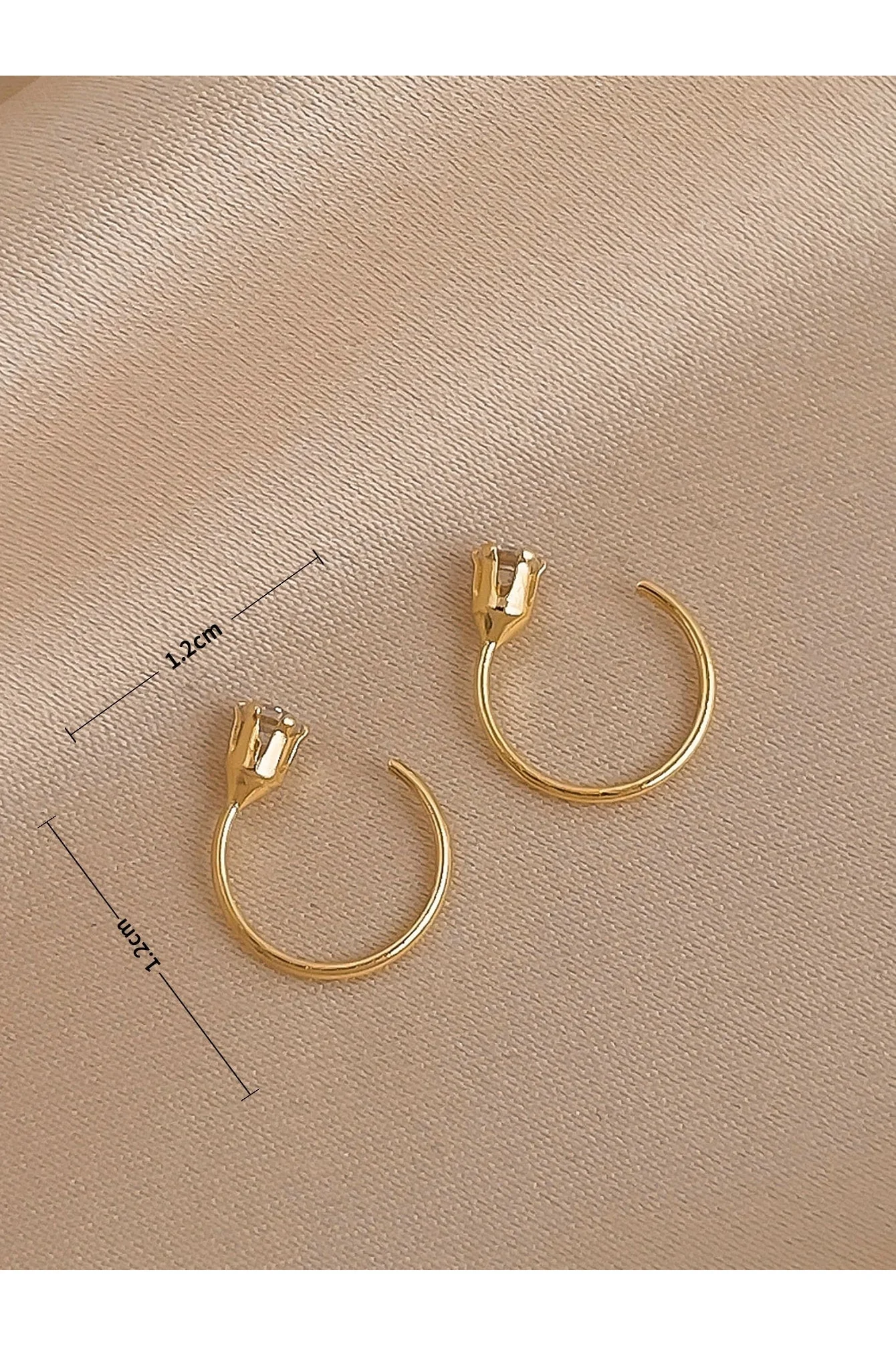 Shein Rhinestone Decor Stud Earrings - Image 3
