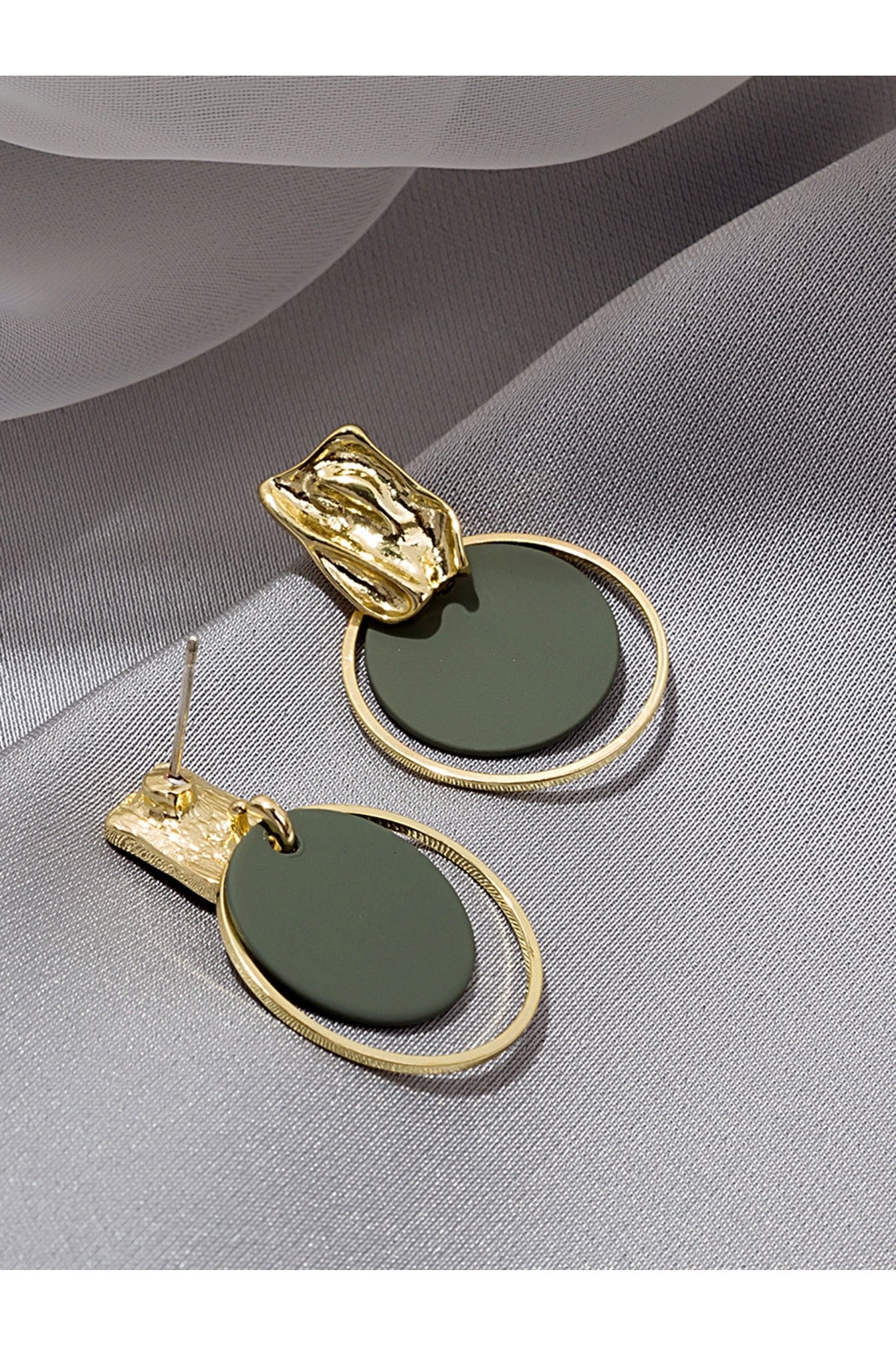 Shein Round Charm Drop Earrings - Image 3