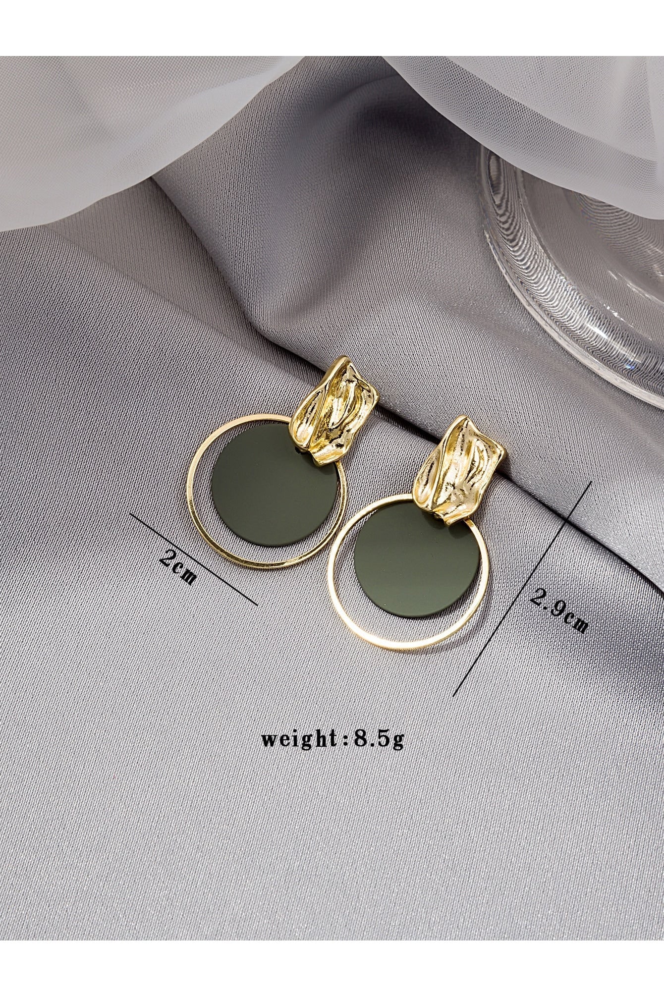 Shein Round Charm Drop Earrings - Image 4