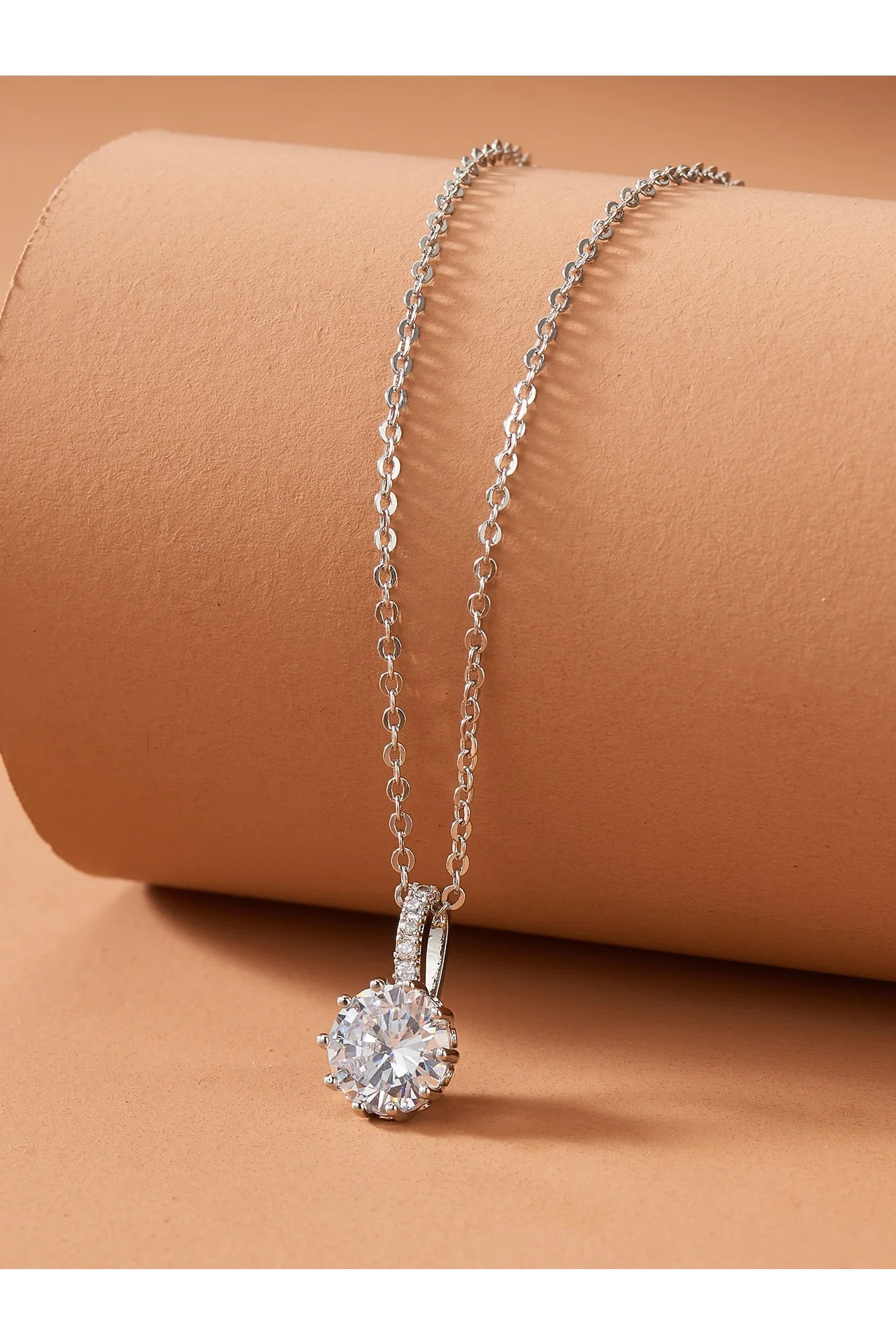 Shein Rhinestone Charm Chain Necklace - Image 4