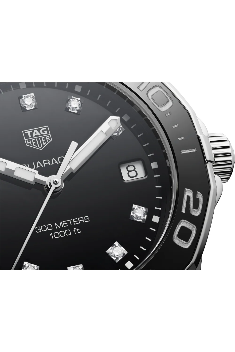 Tag Heuer Aquaracer Quartz Black Dial Two Tone Steel Strap Watch for Women - WAY131C.BA0913 - Image 10