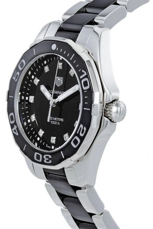 Tag Heuer Aquaracer Quartz Black Dial Two Tone Steel Strap Watch for Women - WAY131C.BA0913 - Image 12