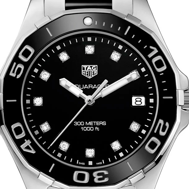 Tag Heuer Aquaracer Quartz Black Dial Two Tone Steel Strap Watch for Women - WAY131C.BA0913 - Image 7