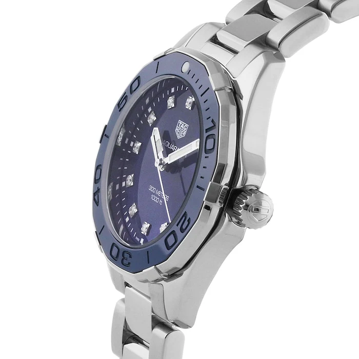 Tag Heuer Aquaracer Blue Dial Silver Steel Strap Watch for Women - WAY131L.BA0748 - Image 12