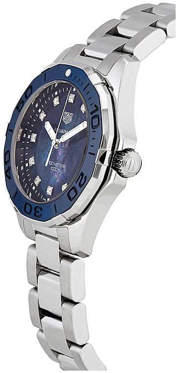 Tag Heuer Aquaracer Blue Dial Silver Steel Strap Watch for Women - WAY131L.BA0748 - Image 13
