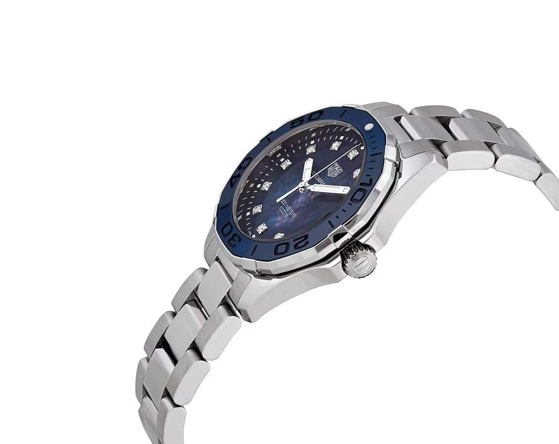 Tag Heuer Aquaracer Blue Dial Silver Steel Strap Watch for Women - WAY131L.BA0748 - Image 16