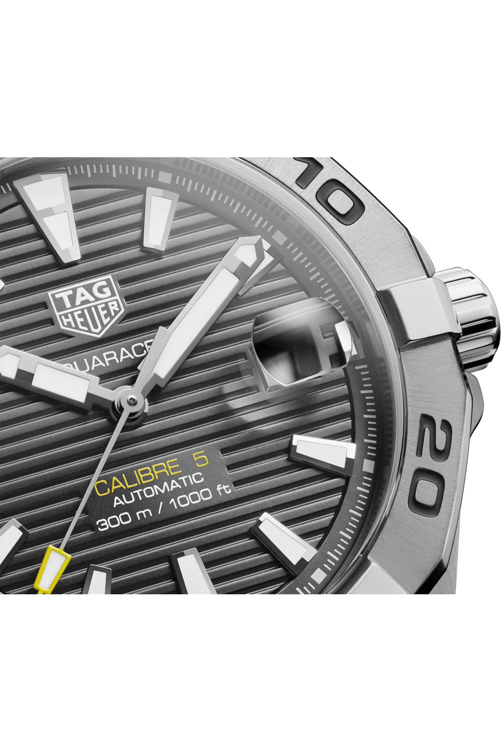 TAG Heuer Aquaracer Calibre 5 Automatic Grey Dial Silver Steel Strap Watch for Men - WBD2113.BA0928 - Image 16